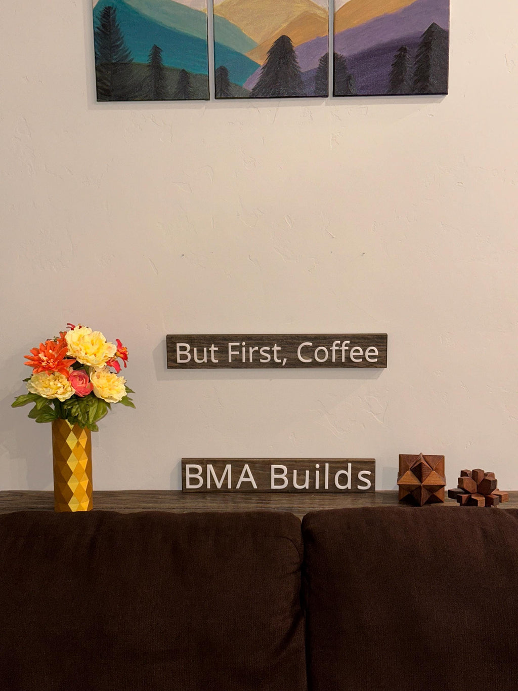 But First, Coffee - Wood Sign - Wall Hangers - 3D Printed Letters