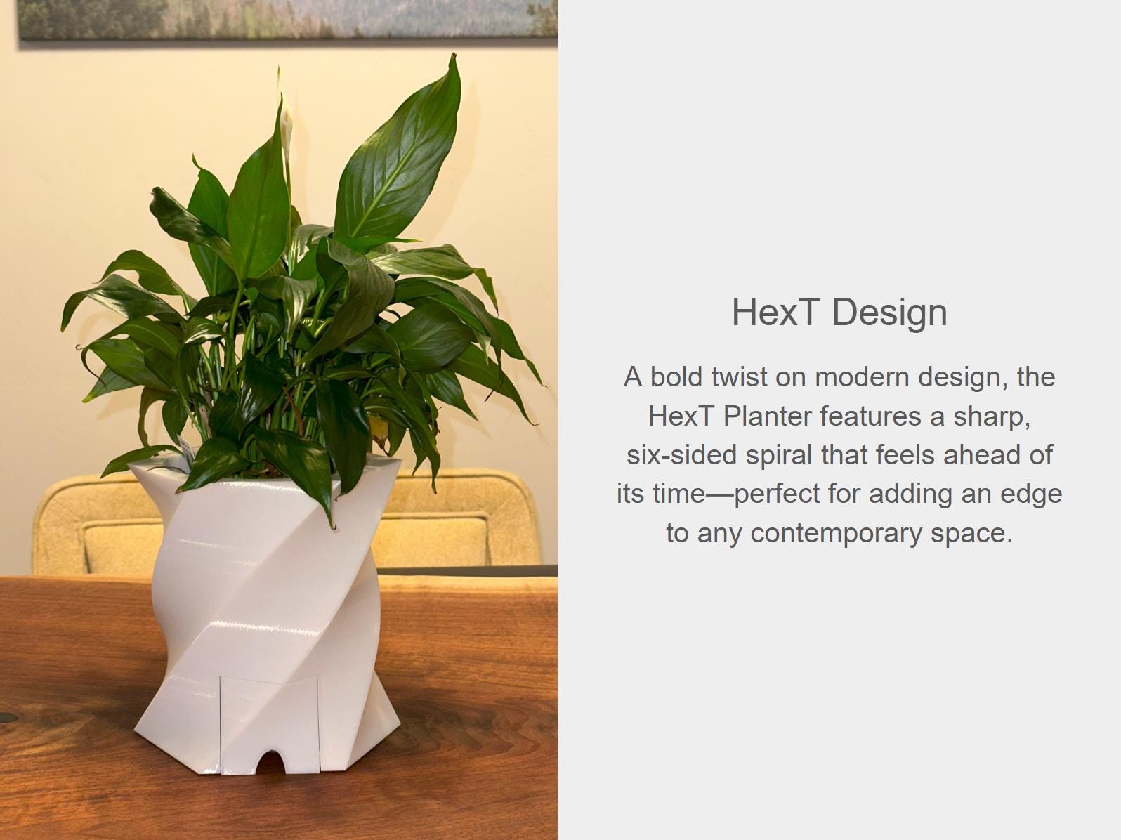 HexT Planter: Modern Twist PETG Plant Pot with Drainage