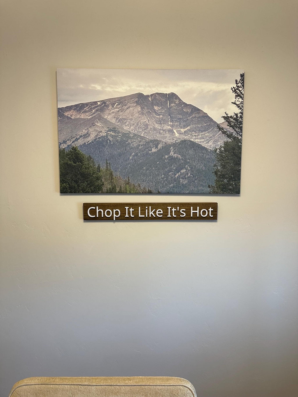 Chop It Like It’s Hot - Wood Sign - Wall Hangers - 3D Printed Letters