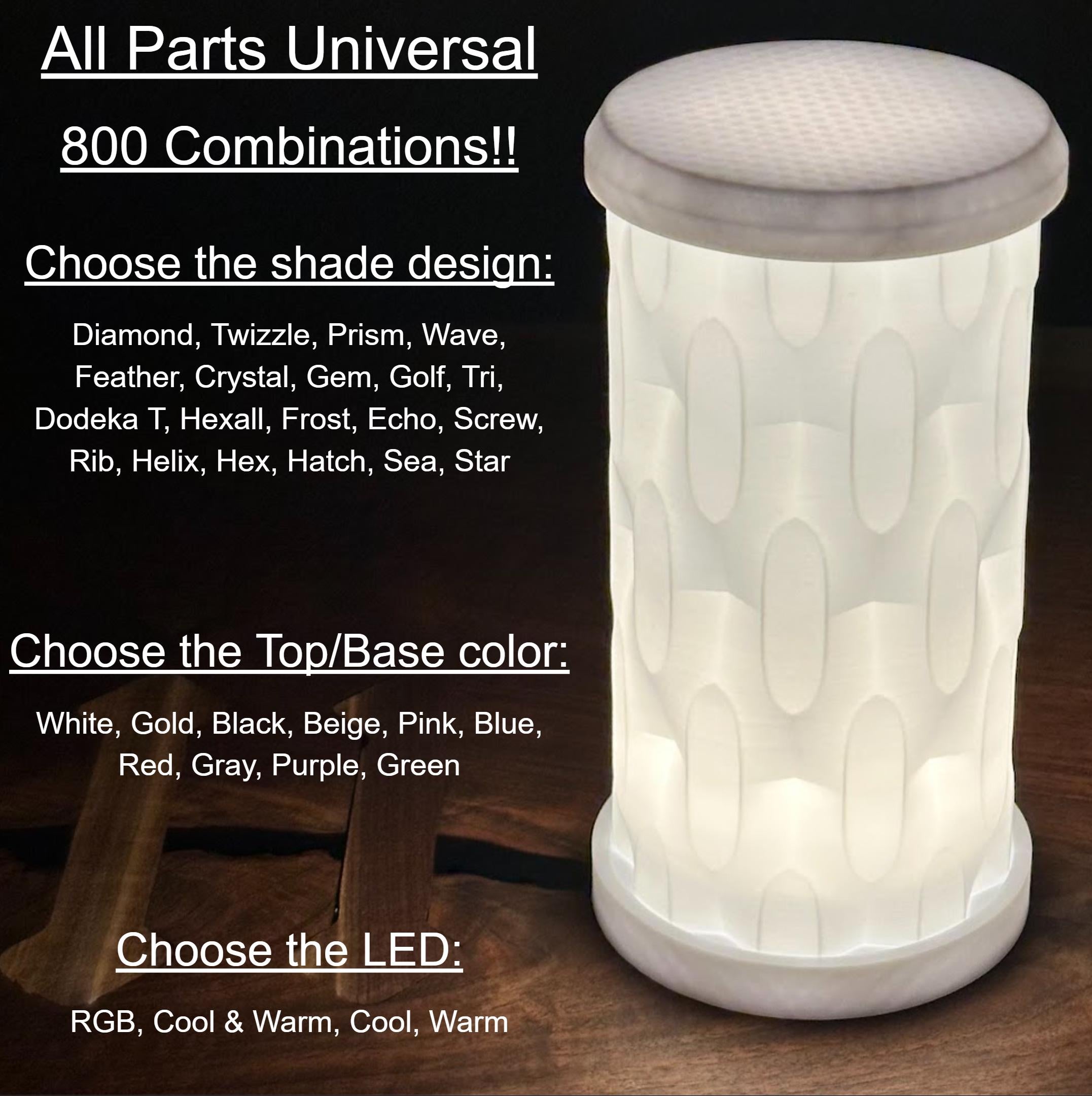 Diamond - Lamp & Vase - LED - 2 in 1 - Day or Night