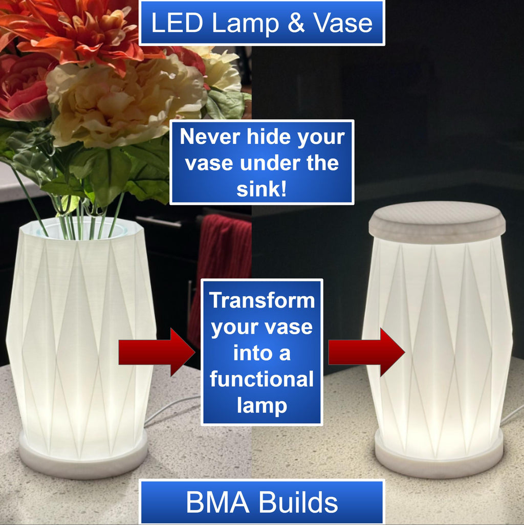 Diamond - Lamp & Vase - LED - 2 in 1 - Day or Night