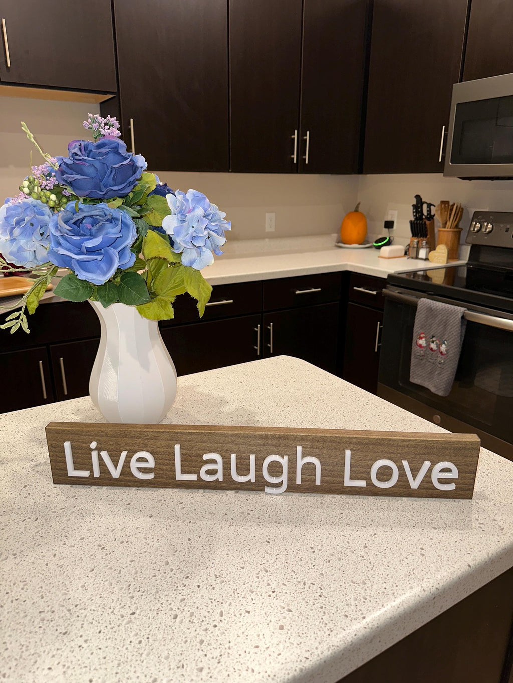 Live Laugh Love - Wood Sign - Wall Hangers - 3D Printed Letters