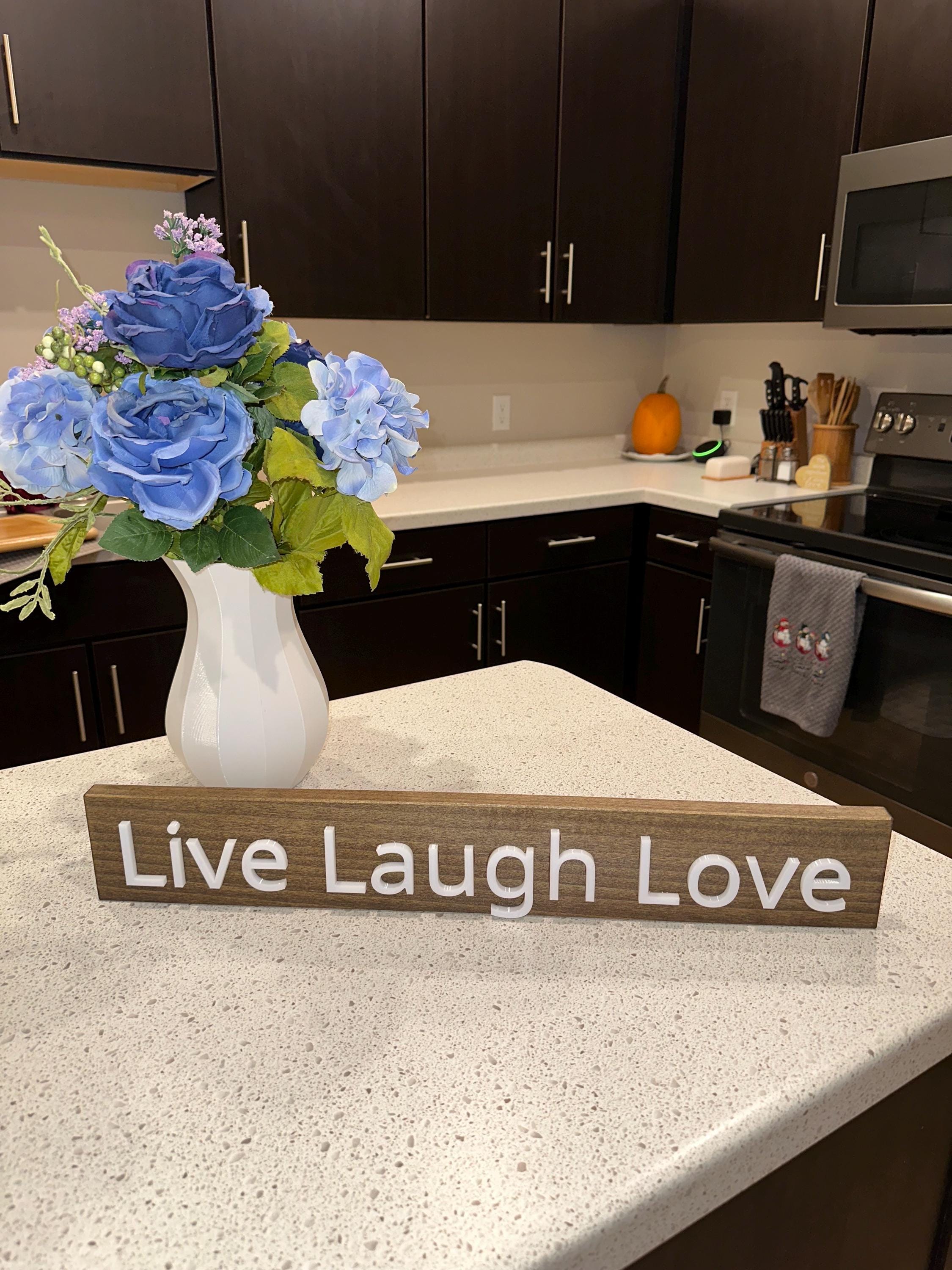 Live Laugh Love - Wood Sign - Wall Hangers - 3D Printed Letters