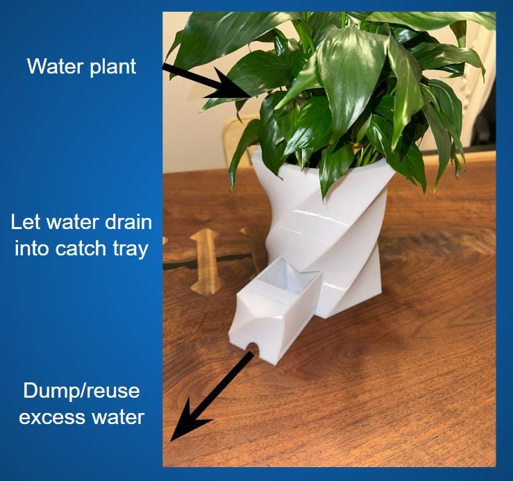 HexT Planter: Modern Twist PETG Plant Pot with Drainage