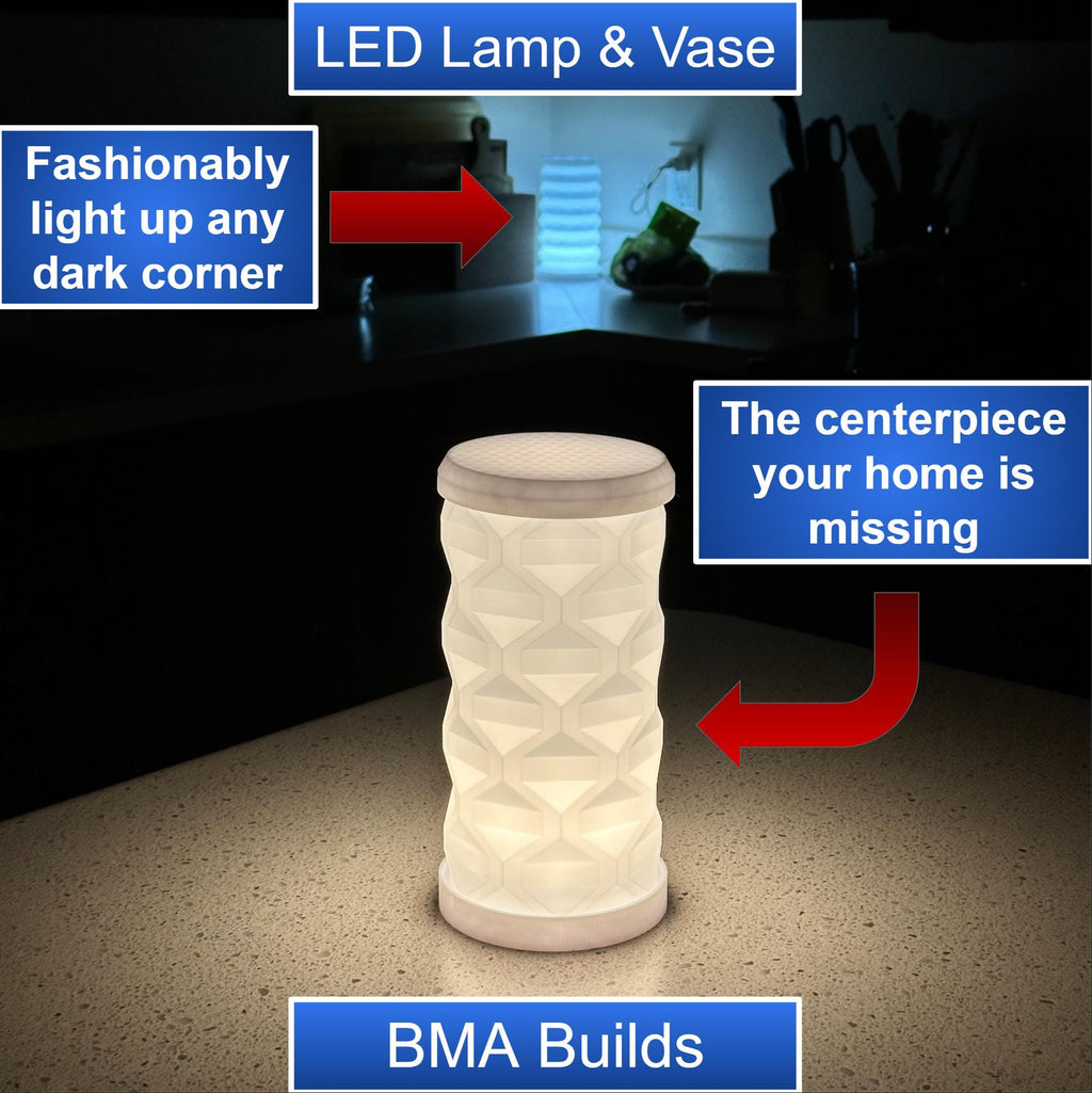 Diamond - Lamp & Vase - LED - 2 in 1 - Day or Night