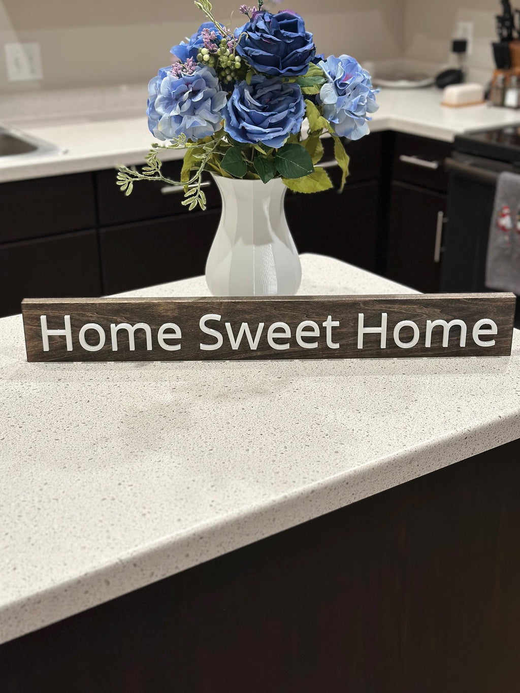 Home Sweet Home - Wood Sign - Wall Hangers - 3D Printed Letters