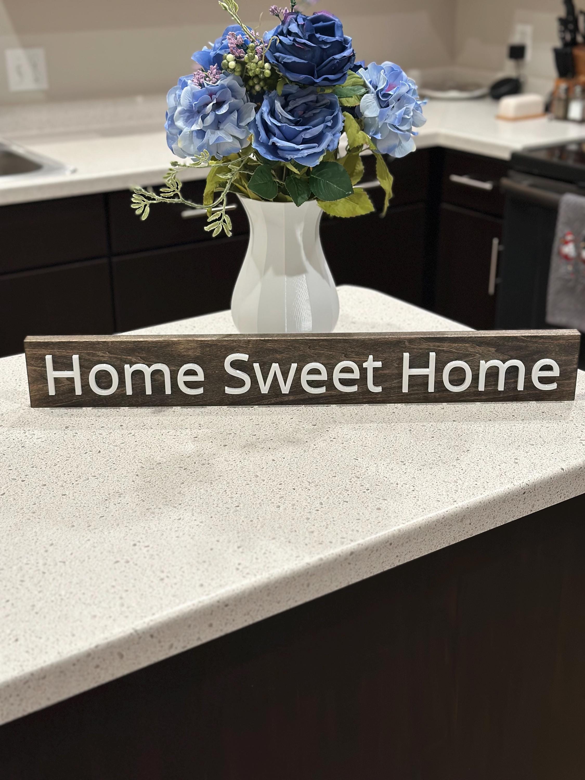 Home Sweet Home - Wood Sign - Wall Hangers - 3D Printed Letters